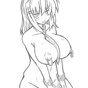 裸ネクタイの多汰美が鎖で繋がれている絵