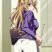 ぴっちりエロスーツのＯＬ浅葱さんにセクハラ！