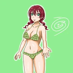 水着エマちゃんと脱ぎ差分