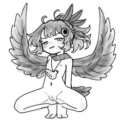 オリキャラのうろこちゃんを脱がせました