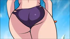 水着で歩くムジナ②
