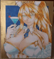 水着獅子王さま色紙