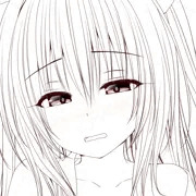 巫女服のヤミちゃんと　線画