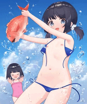 水着がほどけちゃった夢菜ちゃん
