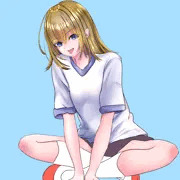 塗り途中の女の子