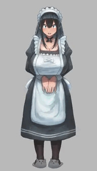 四白眼のメイドさん