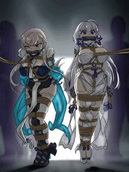 [コミッション]ベルファストとイラストリアス、緊縛され連行