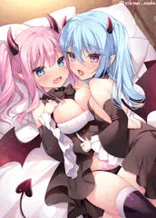 双子サキュ百合
