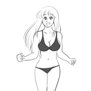 黒ビキニ・麗子のキッス