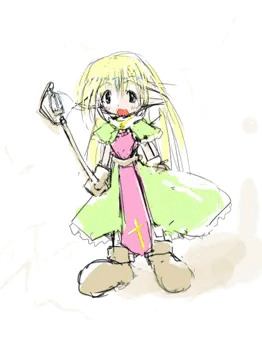 エルフ耳聖職者ちゃん