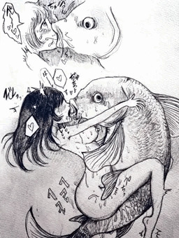 続・魚といちゃつく絵