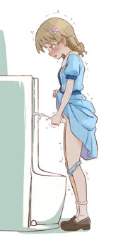ふたくぼトイレ射精