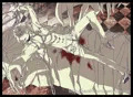 中年ヒゲヅラオヤジをベッドにくくりつけて拘束した絵