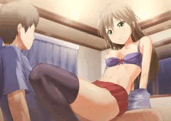 向かい合って