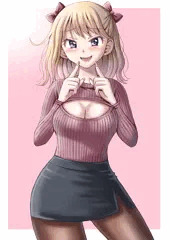 金色髪のあざとい系パンスト女子