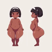 ちっちゃなおなかにおっきなおしり