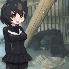 クマも暑い日はだれる