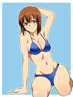 雪歩 青ビキニ
