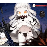 ほっぽーちゃんのゲージを減らす度布面積が減っていくマンガ