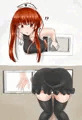 うっかり窓枠にハマってしまった恋刃ちゃん
