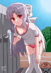 白レンの胸チラ