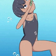 筒で息をする娘