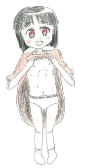 ちっぱいを見せつけ♡