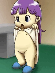 出来立てで眼鏡とおっぱいとへそとおまんこがない則巻アラレ