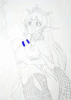 人間に騙されて 生白子汁を飲まされるエラ姫。