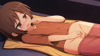 岩盤浴で気持ちよくなってるロリ