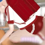 エンジ色の体操着を着た少女と小汚い教師と３P