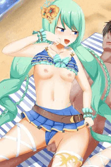 ビーチでチカさんに攻められる