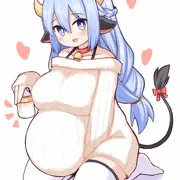 ボテ腹乳牛ニット