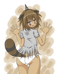 壁に手を突いて尻を向けるクラン
