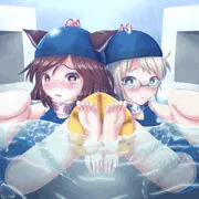 【ﾘｸ絵】脳波スイミングレッスン