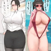 普段は怖い女上司が海で僕に気付かずに逆ナンしてきたw