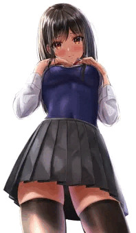 制服の下にスク水着て来ちゃった！