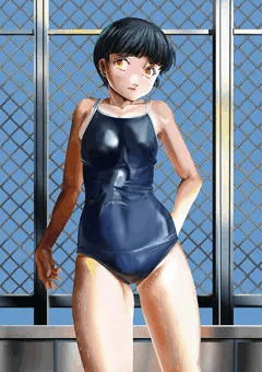ふたなり娘　スク水