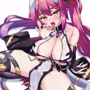 エロ蹲踞角娘