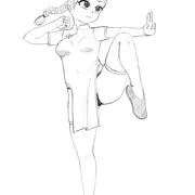 チャイナ服の落書き