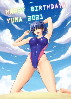 由真誕生日絵2021