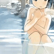 露天風呂の少女