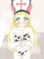 オルレアンちゃんの牛柄ビキニ