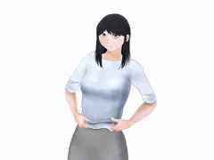 上着を整える美咲ちゃん