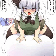 妖夢とバランスボール