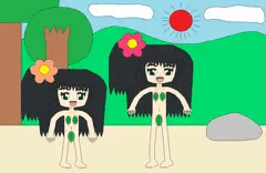 葉っぱ姉妹