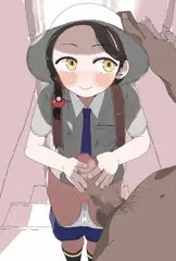 通りすがりのおじさんから搾り取るアオイちゃん