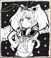島風の服ルリルリ色紙
