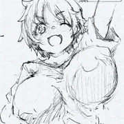 ボーイッシュ巨乳幼馴染 設定画ラフ