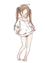 だぼシャツ　ツインテ